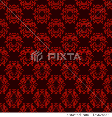 Damask seamless vector pattern classic vintage damask ornament. Damask seamless vector pattern classic vintage damask ornament. 125628848