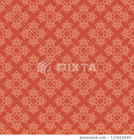 Red seamless wallpaper pattern vector. Red seamless wallpaper pattern vector. 125628849
