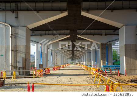 Monorail extension construction 125628953