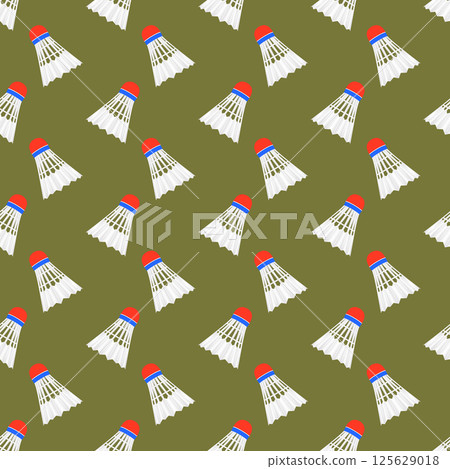 Seamless pattern badminton ball icon on background vector illustration. 125629018