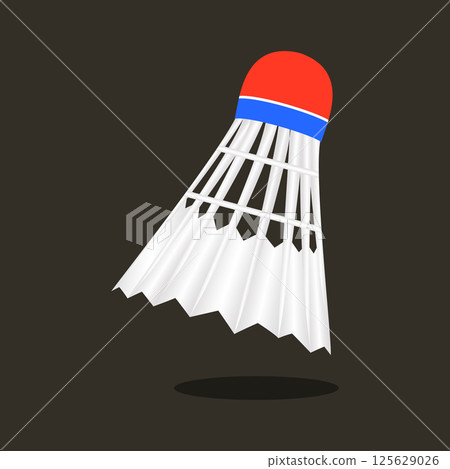 Shuttlecock icon isolated of background flat designe. 125629026