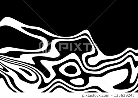Black and white line pattern abstract background texture. Curvy and wavy backdrop. Eps 10 Black and white line pattern abstract background texture. Curvy and wavy backdrop. Eps 10 125629245