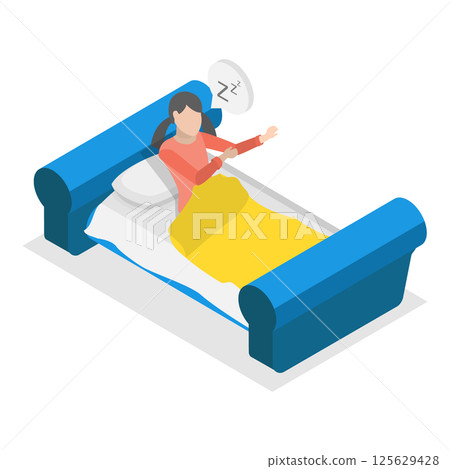 3D Isometric Flat  Illustration of Psychiatric Disorders. Item 1 125629428