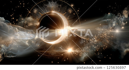 Abstractions and scenes on the theme of astrology 125630897