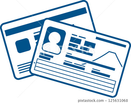 Illustration of the front and back of the next My Number Card (Personal Number Card) Vector black and white icon 2026 new design Illustration of the front and back of the next My Number Card (Personal Number Card) Vector black and white icon 2026 new design 125631068