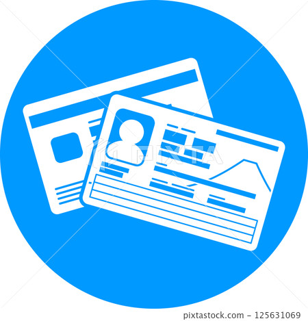 Illustration of the front and back of the next My Number Card (Personal Number Card) Vector black and white icon 2026 new design Illustration of the front and back of the next My Number Card (Personal Number Card) Vector black and white icon 2026 new design 125631069