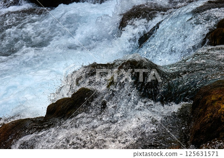 Waterfall and river Ljutica in Montenegro 125631571