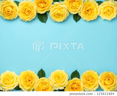 父親節淺藍色背景上的黃玫瑰圖片 父親節淺藍色背景上的黃玫瑰圖片 125631984