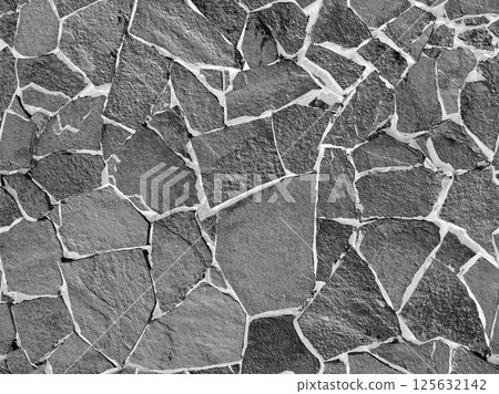 Seamless texture pattern of dry soil with cracks. Endless ornament of the old stone floor.  125632142