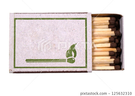 Matchbox on white background Matchbox on white background 125632310
