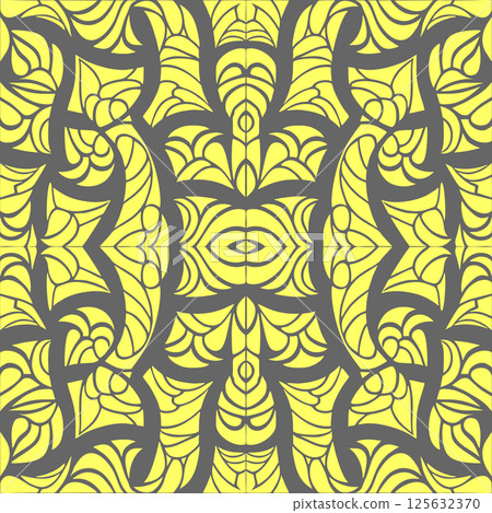 simple seamless abstract gray and yellow pattern, texture 125632370