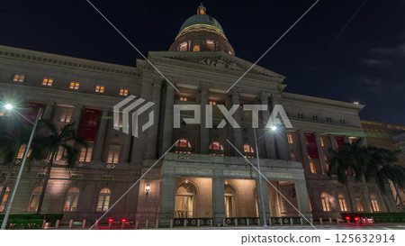 National Art Gallery night timelapse hyperlapse. Formerly the Supreme Court Building and City Hall. 125632914