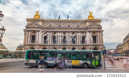 Palais or Opera Garnier The National Academy of Music timelapse hyperlapse in Paris, France. Palais or Opera Garnier The National Academy of Music timelapse hyperlapse in Paris, France. 125633412