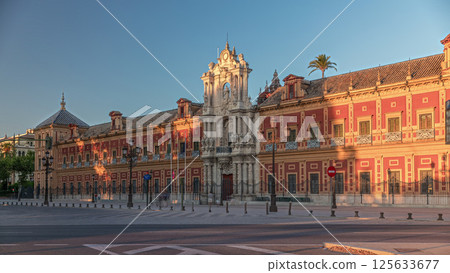 The Palace of San Telmo timelapse hyperlapse in Seville, Spain 125633677
