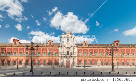 The Palace of San Telmo timelapse hyperlapse in Seville, Spain 125633693
