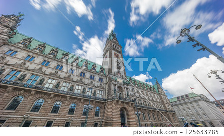 Building of the Hamburg City Hall timelapse hyperlapse, the seat of the government of Hamburg, Germany Building of the Hamburg City Hall timelapse hyperlapse, the seat of the government of Hamburg, Germany 125633785