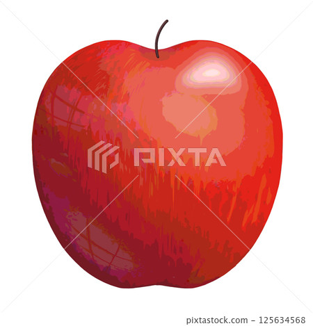 Fresh red apple/fruit illustration material 125634568