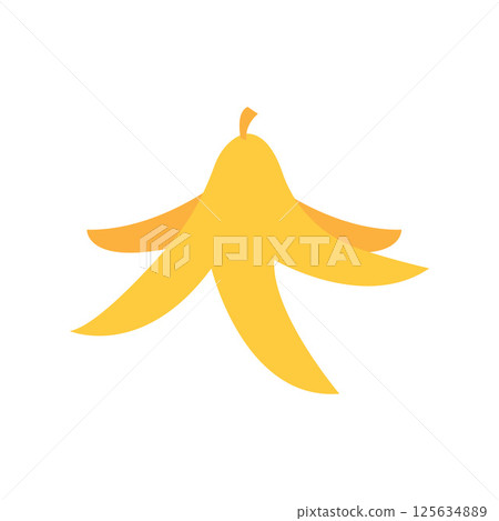 Banana peel cartoon style. Vector Banana peel cartoon style. Vector 125634889