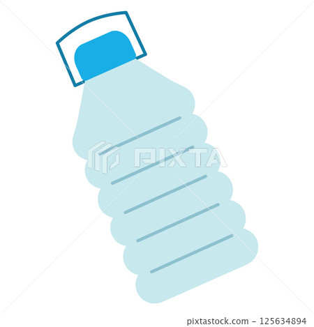 Plastic bottle blue cap. Vector 125634894