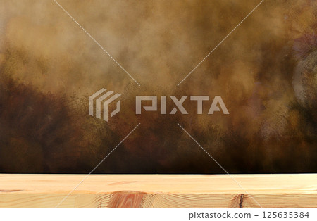 Empty wooden table with old concrete wall with space for text, rustic style, eco concept, kitchen mockup for design and showcase for product display, template with texture, selective focus Empty wooden table with old concrete wall with space for text, rustic style, eco concept, kitchen mockup for design and showcase for product display, template with texture, selective focus 125635384