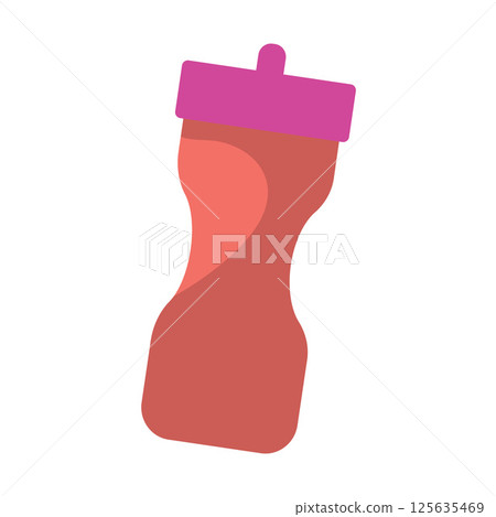 Red water bottle icon. Vector 125635469
