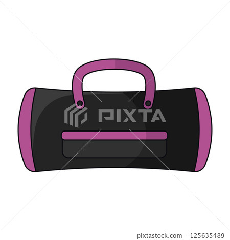 Colored gym bag. Vector 125635489