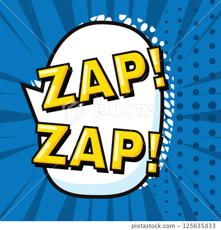 Comic bubble saying Zap Zap. Vector Comic bubble saying Zap Zap. Vector 125635833