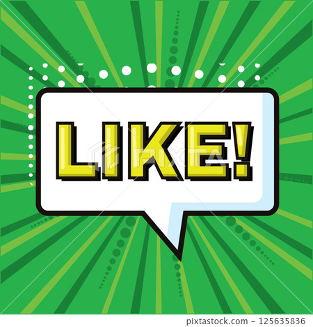 Comic bubble saying Like. Vector Comic bubble saying Like. Vector 125635836