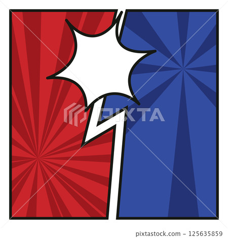 Comic frame with speech bubble. Vector 125635859