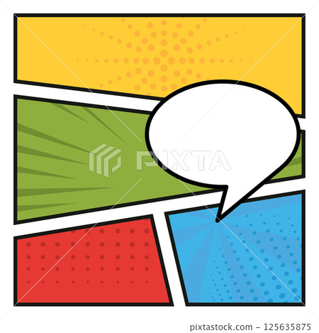 Comic frame with speech bubble. Vector Comic frame with speech bubble. Vector 125635875