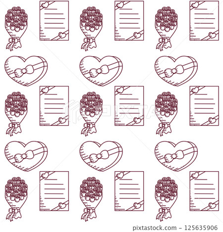 Outline love gifts. Vector Outline love gifts. Vector 125635906
