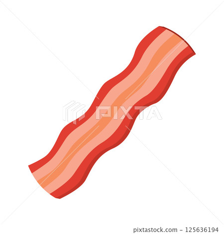 Crispy bacon strip. Vector 125636194