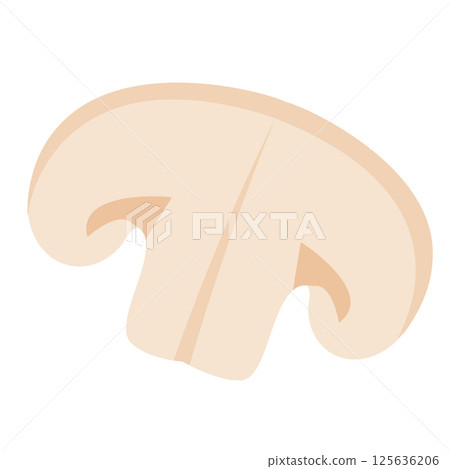 Sliced mushroom icon. Vector 125636206