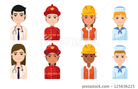 Cartoon professions set. Vector Cartoon professions set. Vector 125636225