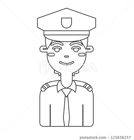 Male police officer. Vector Male police officer. Vector 125636257