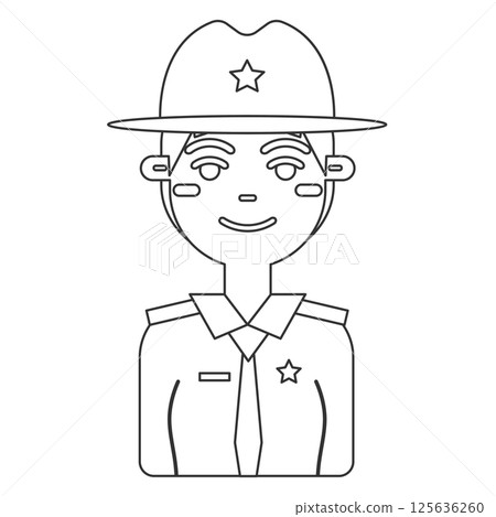 Male sheriff character. Vector Male sheriff character. Vector 125636260