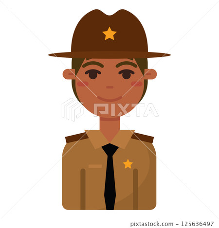 Male sheriff character. Vector Male sheriff character. Vector 125636497