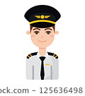 Airline pilot cartoon. Vector 125636498