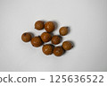 rattan seeds on white background. 125636522