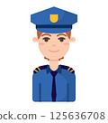 Male police officer. Vector 125636708
