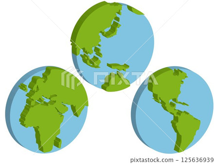 Simple earth illustration set 125636939