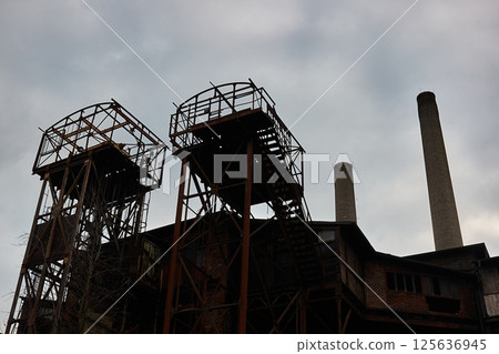Chimneys of an industrial facility Chimneys of an industrial facility 125636945