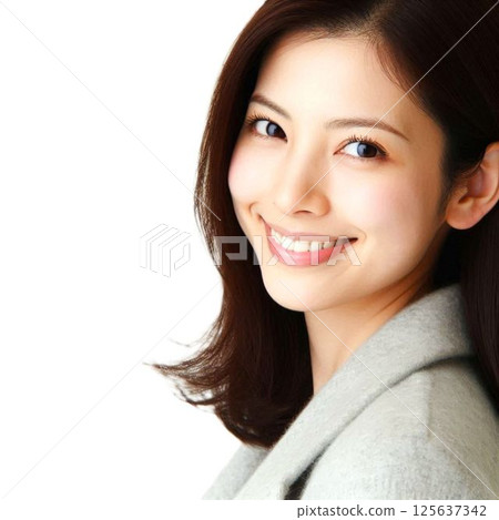 A woman with a smile 125637342