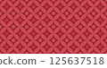 Seamless traditional Japanese pattern, Shippo pattern, vibrant red with a Japanese atmosphere, seamless pattern 125637518