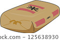 Illustration of stockpiled rice in a rice bag 125638930