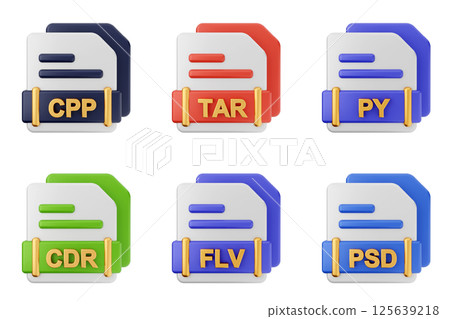 3d file format type icon set bundle cpp tar py cdr flv psd 3d file format type icon set bundle cpp tar py cdr flv psd 125639218