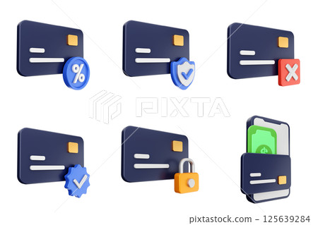 3d payment money finance transaction icon set bundle 3d payment money finance transaction icon set bundle 125639284