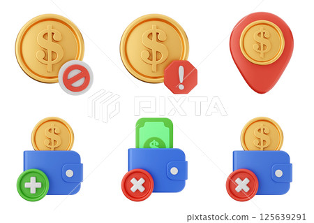 3d payment money finance transaction icon set bundle 3d payment money finance transaction icon set bundle 125639291
