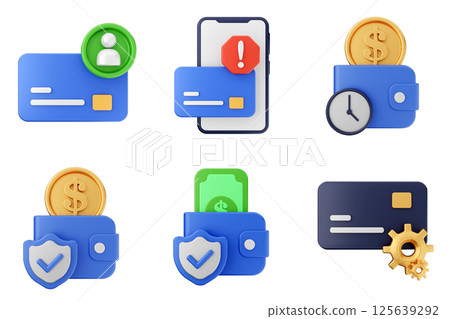 3d payment money finance transaction icon set bundle 3d payment money finance transaction icon set bundle 125639292