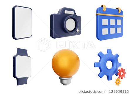 3d user interface icon set bundle 3d user interface icon set bundle 125639315